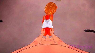 Elementární plamen monstrum dívka